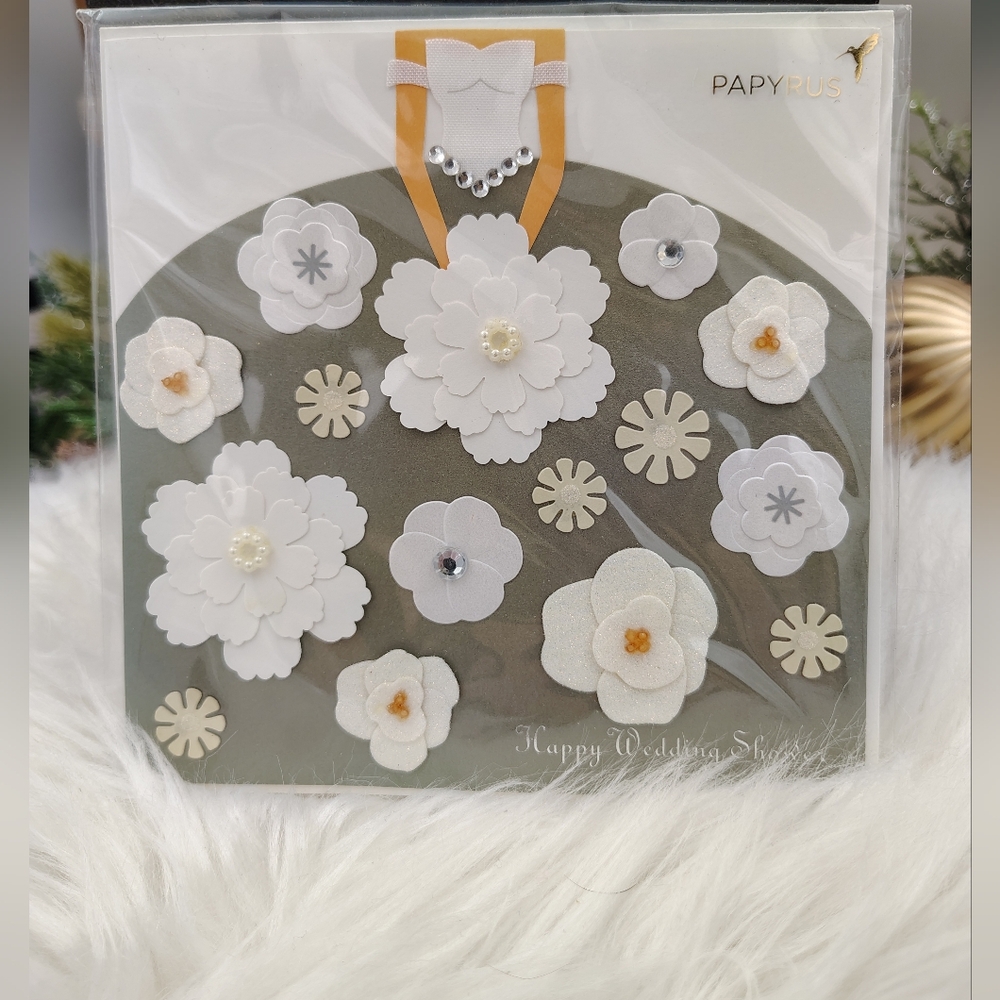 Papyrus White and Gold Floral Decor Accents